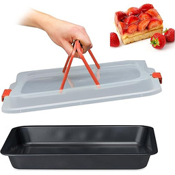 Relaxdays Blacha do pieczenia z pokrywką, pudełko transportowe