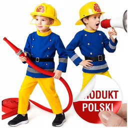Strój Kostium Strażak Sam Kask Odblaski 98/104 balovelove