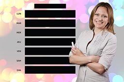 Naklejka ścienna tablica łupkowa kalendarz z płynną kredą,