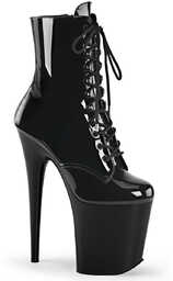 Pleaser Flamingo-1020 Blk Pat/Blk