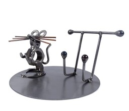 Metalowa figurka-Stojak na telefon Mysz. Praktyczna dekoracja