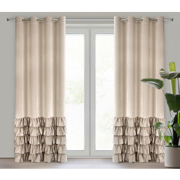 Zasłona welwetowa z falbanami na dole ZKOJ-02