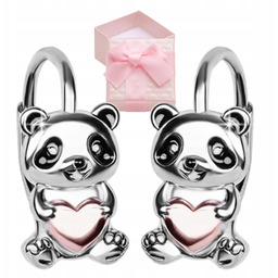 Kolczyki Srebrne Dla Dziewczynki Dzieci Miś Panda Angielskie