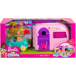 BARBIE PRZYCZEPA KEMPINGOWA CHELSEA + LALKA FXG902
