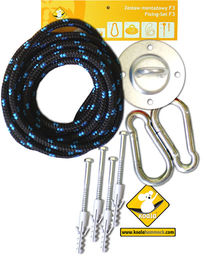 Zestaw montażowy do foteli hamakowych, czarny koala/fix/ch1