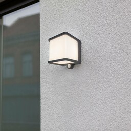 LUTEC Lampa ścienna solarna LED Doblo z czujnikiem