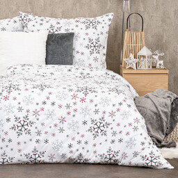 4Home Pościel bawełniana Snowflakes, 140 x 220 cm,