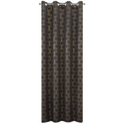 Zasłona 135 x 250 Dekoracyjna Blackout Kaja Czarna