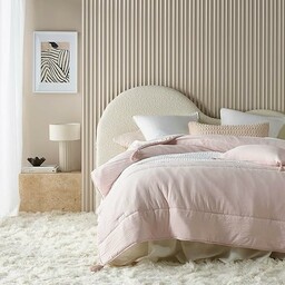 ROOM99 Noemi elegancka narzuta w kolorze pudrowego różu,