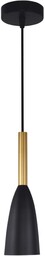Lampa wisząca Solin wisząca 1xE27 czarno/złota LP-181/1P BK/GD