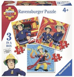 RAVENSBURGER Puzzle Strażak Sam 3w1 (110 elementów)