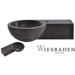 Mała umywalka z kamienia B-STONE okrągła 40x23x10cm Ø23,