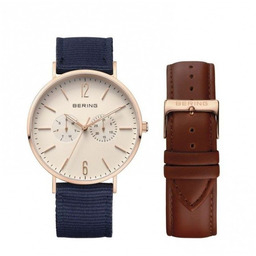 Zegarek BERING 14240-864. Kwarcowy, Kolor beżowy. Mężczyzna.