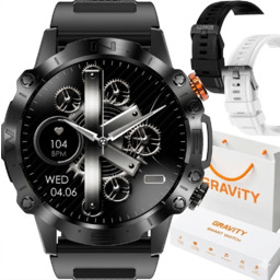 Zegarek męski SMARTWATCH GRAVITY T20-black/white