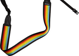 Polaroid Pasek FLAT Rainbow Black