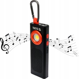 Latarka Robocza 500LM Głośnik, Li-po 3,7V 2000MAH