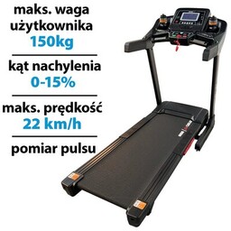ENERO FIT Bieżnia elektryczna W800 1830W 22km/h