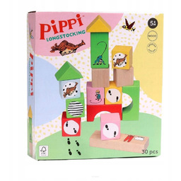 Klocki drewniane 30 szt Pippi