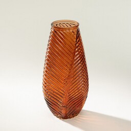 Szklany wazon Leaf II 13x10x29 cm, 13x10x29 cm