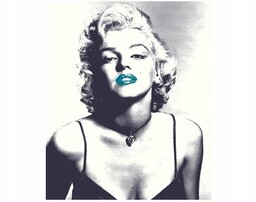 60cm 50cm Obraz ścienny Marilyn Monroe turkusowymi ustami