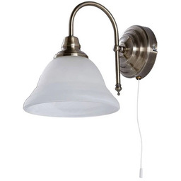 Lindby - Hanna Lampa Ścienna Antique Brass/Opal