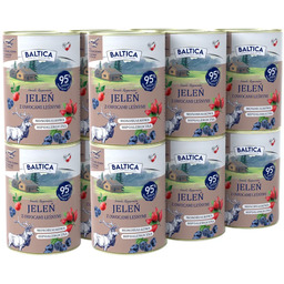 BALTICA karma mokra jeleń z owocami leśnymi 12x400g