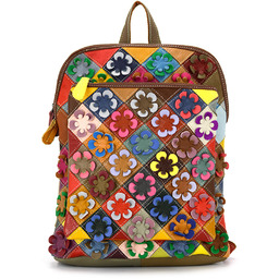 Damski designerski kolorowy plecak w mozaikę