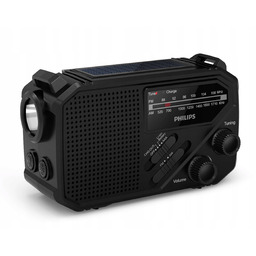 Philips Przenośne turystyczne radio z latarką, alarm Sos,