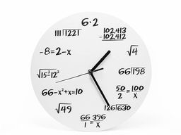 Zegar Matematyka biały