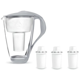 DAFI Dzbanek filtrujący Crystal LED Stalowy + 3