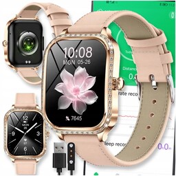 Smartwatch Zegarek Damski Amoled Rozmowy Pro Menu Sportowy