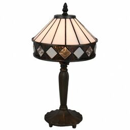 Lampa Witrażowa Stołowa Pasy D Clayre & Eef