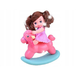 Lalka bobas + KONIK NA BIEGUNACH akcesoria ZA2927