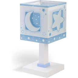 Dziecięca lampa stołowa Księżyc i gwiazdy Moonlight Blue