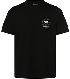 Mustang T-shirt męski Mężczyźni Bawełna czarny nadruk