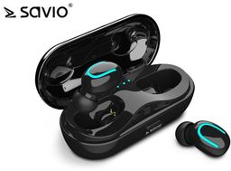 Savio Słuchawki bezprzewodowe z mikrofonem TWS-05 Bluetooth