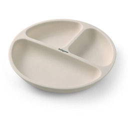BabyOno Silikonowy talerzyk z przyssawką beżowy