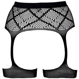 Striped, Fishnet Garterbelt - One Size