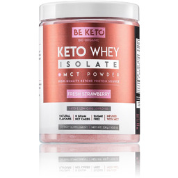BeKeto Keto Izolat Białka z MCT, Świeża Truskawka