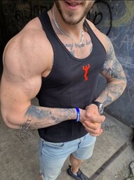 Tank top czarny Kulturysta Furia