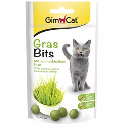 GIMCAT Gras Bits Tabs 40g przysmaki dla kota