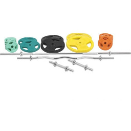 Zestaw 105 kg: sztanga + 2 hantle (zestaw
