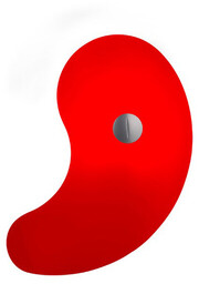 Foscarini - Bit 1/Orbital 1 Szklany Klosz Czerwony