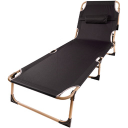 Łóżko polowe składane turystyczne kanadyjka 193 cm szare