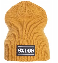 Czapka Zimowa Sztos Damska Beanie Smerfetka Miodowa Miód