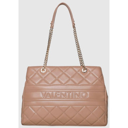 VALENTINO Beżowa pikowana shopperka Ada Shopping