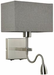 Klasyczna LAMPA ścienna NORTE WL-1122-2-BL-SN-RC-GR Italux klasyczna OPRAWA