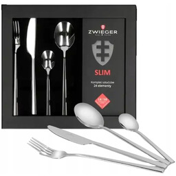 Zestaw sztućców Zwieger Slim 24 el. Ręczny szlif