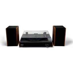 AKAI Gramofon ATT-240SP Orzech, Manualny, Napęd paskowy, Kolumny