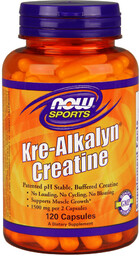 Suplement diety, NOW Foods - Kre-Alkalyn Creatine, 120